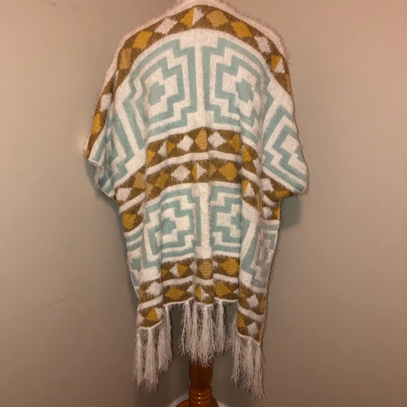 NWT Free People Diamond Back Boho Kimono Open Front Sweater,Size-OS - Picture 3 of 11